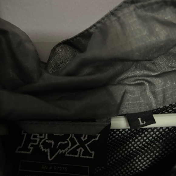 Rare 90s Fox Honda Black and Gray Mesh-Lined Windbreaker - Picture 5 of 7